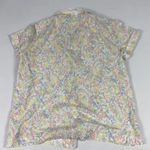 Lauren Ralph Lauren Pajama Shirt‎ Womens Large White Floral Print Top Sleepwear thumbnail 7