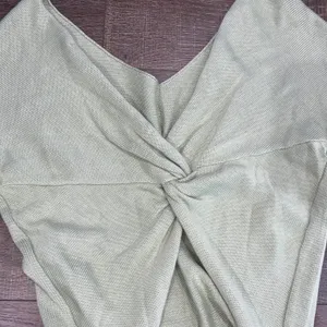 Cotton Emporium NWOT Mint Green Twist Back Sweater Women’s Large thumbnail 5