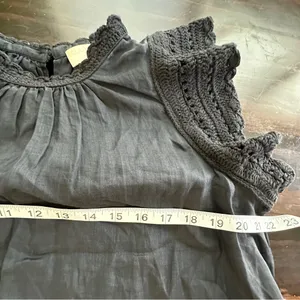 Ulla Johnson Handmade Kai Ramie black flounce Goth feminine blouse 10 thumbnail 10