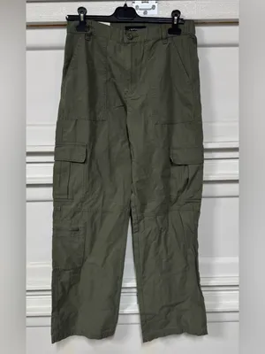 Aeropostale Y2K Mid Rise Cargo Pants Straight Leg Green Small Baggy New thumbnail 3