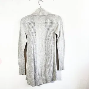 Anthropologie Moth Cardigan Sz Small‎ Grey Knitted Open Front thumbnail 2