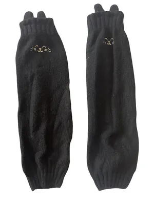 Fun kitty Leg Warmers Black thumbnail 1