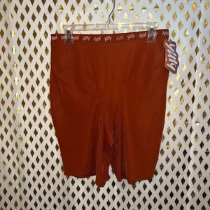 NWT YITTY Spotlight Shaping High Waist Shorts Shimmered Baddest Brown Size XL thumbnail 6