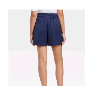 A New Day Satin High Waist Pull On Shorts Size Small Blue thumbnail 2