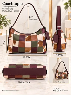 NEW Coachtopia Coach Alter/Ego Slouchy Shoulder Bag Merlot Olive CHE25 NWT thumbnail 7