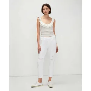 7 for All Mankind Josefina Boyfriend Jean Size 28 Broken Twill White New thumbnail 11
