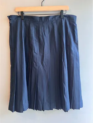 Lands End Dark Navy Pleated School Uniform Skirt Size 14 thumbnail 8
