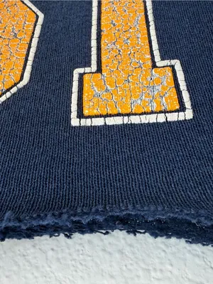Notre Dame Fighting Irish Distressed Off Shoulder Cropped Sweatshirt thumbnail 3