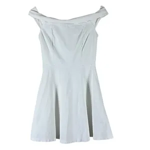 Lulus Off The Shoulder Solid Skater Mini Dress White Bridal Party Size S thumbnail 4