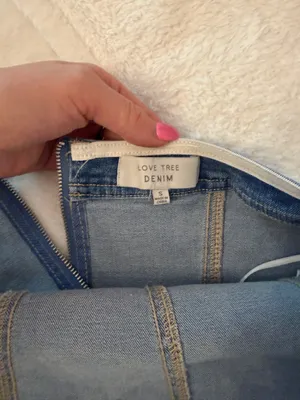 Love Tree Denim Top Crop thumbnail 2