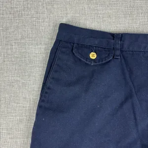 Lauren Ralph Lauren Skirt Womens 12 Blue Cotton Twill Knee Length Pockets‎ Zip thumbnail 3