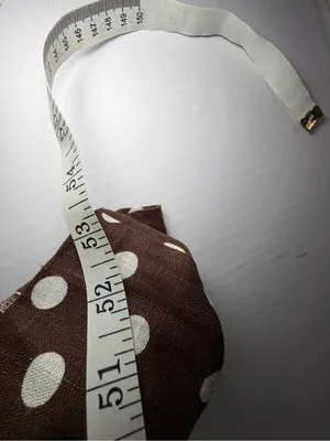 Halogen Brown Maxi Dress with White Polka Dots small flaw inside linen blend thumbnail 8