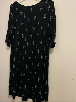 Soma Womens Nightgown XL Night Dress Ballerina Ballet Dancer Print Black White thumbnail 5