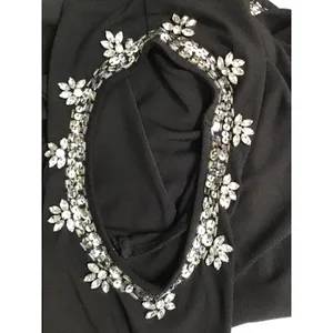 Women’s INC Black Bejeweled Cold Shoulder Blouse Size Medium thumbnail 2