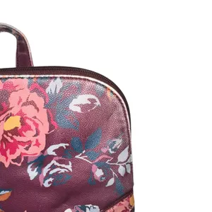 Matilda Jane Plum Perfect Floral Backpack Faux‎ Leather School Travel Bag Boho thumbnail 2