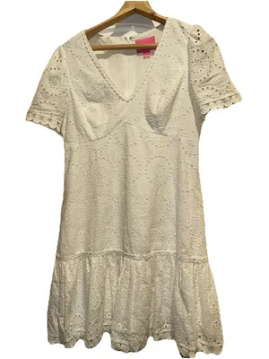 Lily Pulitzer Sz 10 Eyelet White Dress thumbnail 1