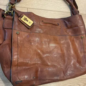 Frye Demi Hobo Satchel Brown Leather Bag thumbnail 2