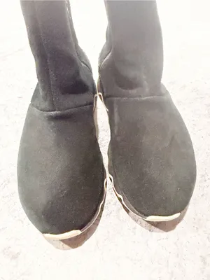 Sorel Kinetic Short Black Suede Faux Fur Lined Ankle Boots NL3128-010 Womens 6.5 thumbnail 4