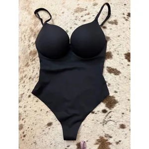 SKIMS NEW Ultimate Thong Bodysuit In Onyx Size Medium thumbnail 2