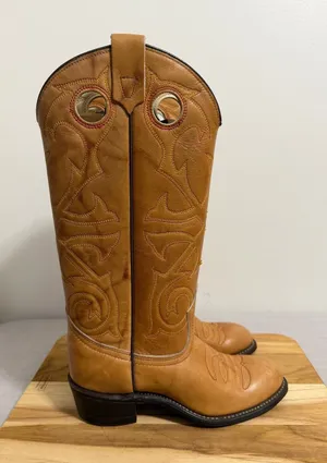 Texas Vintage Women's Low Heel Embroidered Boot Size 5.5 #267023 thumbnail 1