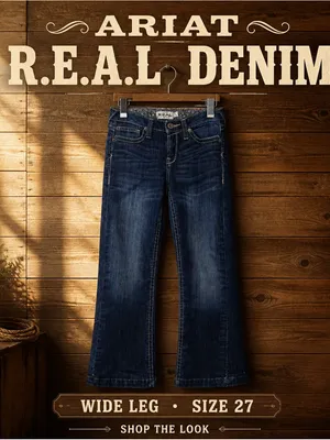 Ariat Estella riding midrise wide Jeans sz 26 / 27 thumbnail 2