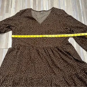 Timeless Brown Polka Dot Dress, Size Medium thumbnail 8