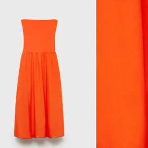 NWOT MNG MANGO Combined knitted balloon Strapless dress Bright Orange SZ-8 thumbnail 8