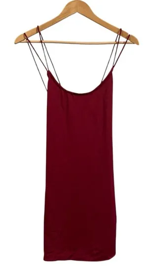 Motel Haute Slip Dress Burgundy Lingerie Criss Cross Back Small NWT thumbnail 1
