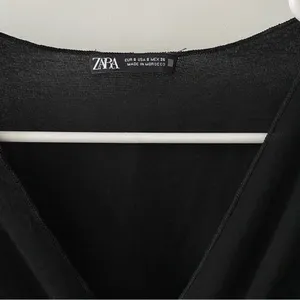 Zara‎ Elegant Black Tie-Front Blouse thumbnail 2