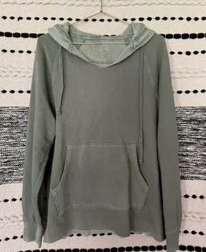 Aerie Hooded Pullover Sweater sweatshirt in Olive Green thumbnail 1