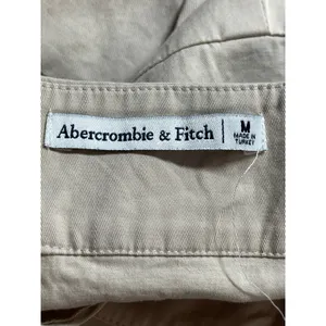 Abercrombie & Fitch Beige Sleeveless Mini Ruffle Flounce Tank A-Line Dress Sz M thumbnail 3
