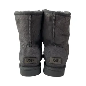 UGG Classic Women's Black Suede Shearling Round Toe Slip On Fashion Snow Boots 7 thumbnail 3