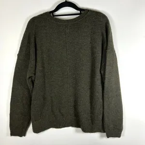 Lucky Brand Green Pullover Wool Blend V Neck Sweater‎ Women’s Large Soft thumbnail 7