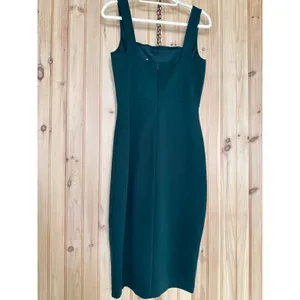 NWOT Lulus Baby, You're The One Dark Green Sleeveless Bodycon Midi Dress Party L thumbnail 5