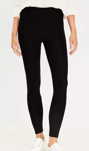 Loft Outlet Womens Black High Waisted Ponte Knit Leggings‎ Size XS Pants thumbnail 1