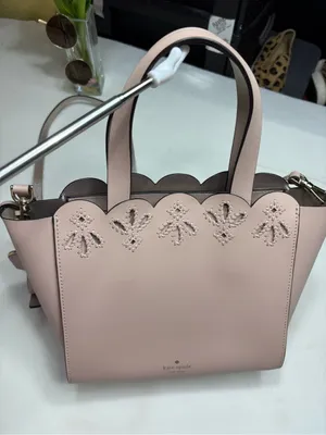 Kate Spade New York Scalloped Leather Satchel Crossbody Bag - Blush Pink thumbnail 1