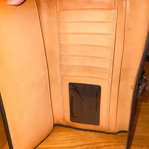 Y2K Vintage Coach Tan Monogram Snap Wallet thumbnail 5