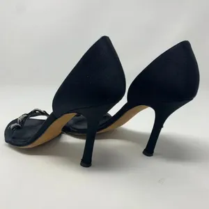 Giuseppe Zanotti Black Silk Sandals‎ w/ Rhinestones thumbnail 8