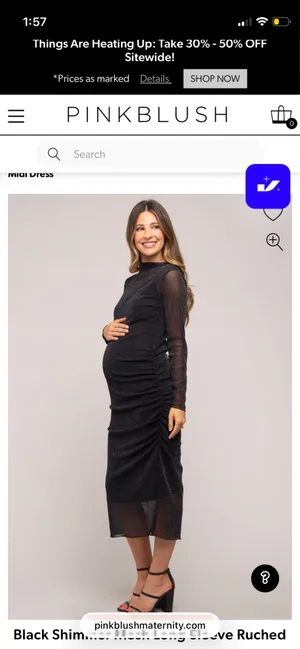 Pink Blush Maternity Dress thumbnail 2