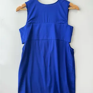 Alexander Wang Blue Sleeveless Cutout Silk Crepe Mini‎ Dress Size 2 thumbnail 3
