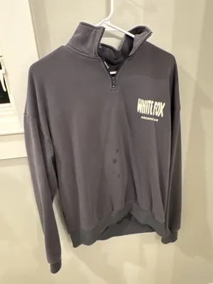 white fox half zip thumbnail 1