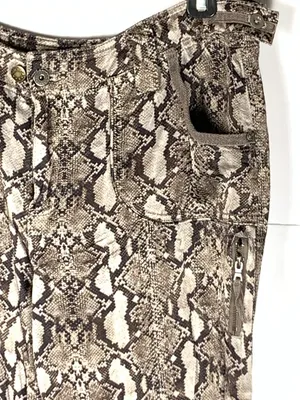 Marrakech Silky Jogger Pants 31 Snakeskin Print Lightweight Relaxed thumbnail 6