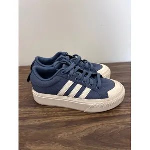 Adidas Nizza Platform Navy‎ Blue Canvas Low Top Sneakers ID1084 Womens 5 thumbnail 6