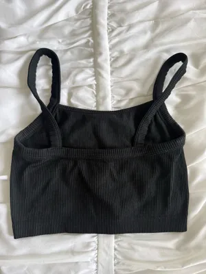 Target Black Ribbed Crop Top thumbnail 2