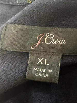 J. Crew Green and Black Plaid Peplum Tank thumbnail 5