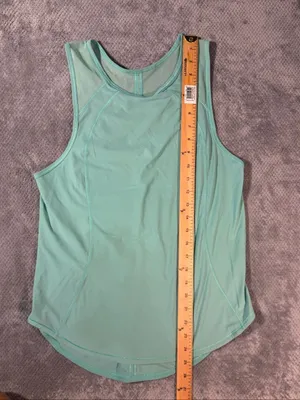 Lululemon Sculpt Tank Size 6 Mint Green Mesh Back Cutout Athletic Running Yoga thumbnail 7