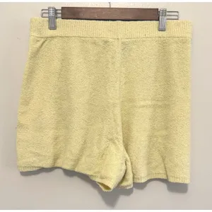 Roots Women's Yellow Organic Cotton Blend Boucle Sweater Shorts Set Size Small‎ thumbnail 7