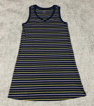 Pact Dress Womens Small Softspun A-Line Tank La Jolla Stripe Lightweight Organic thumbnail 1