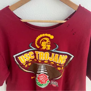 USC Trojans Nike Football Off The Shoulder Tee thumbnail 6