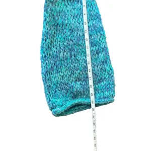 Free People Women's Oversized Ocean Blue Chunky Cardigan thumbnail 5